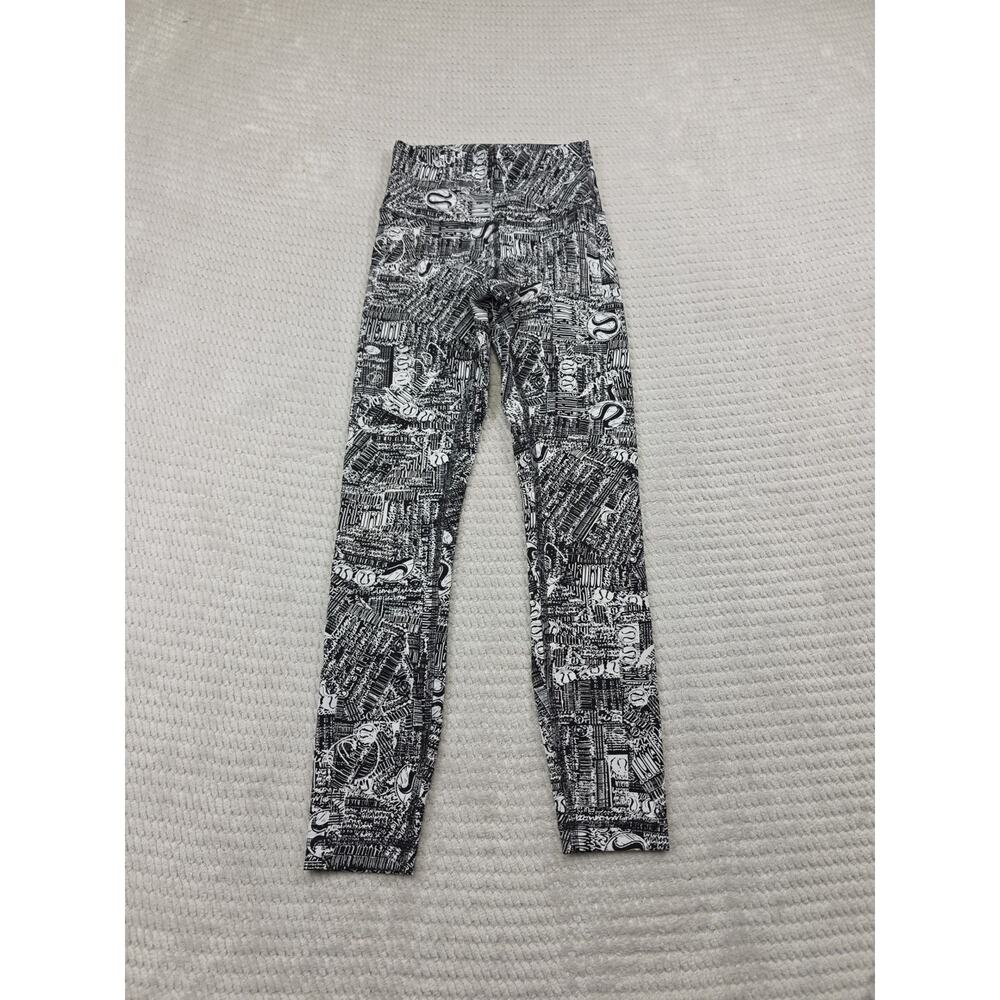 Lululemon Leggings Womens 2 Wunder Train HR Tight 25” Tear It Up Alpine
